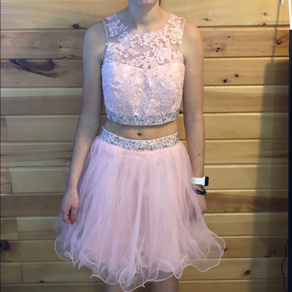 Pink two piece dress